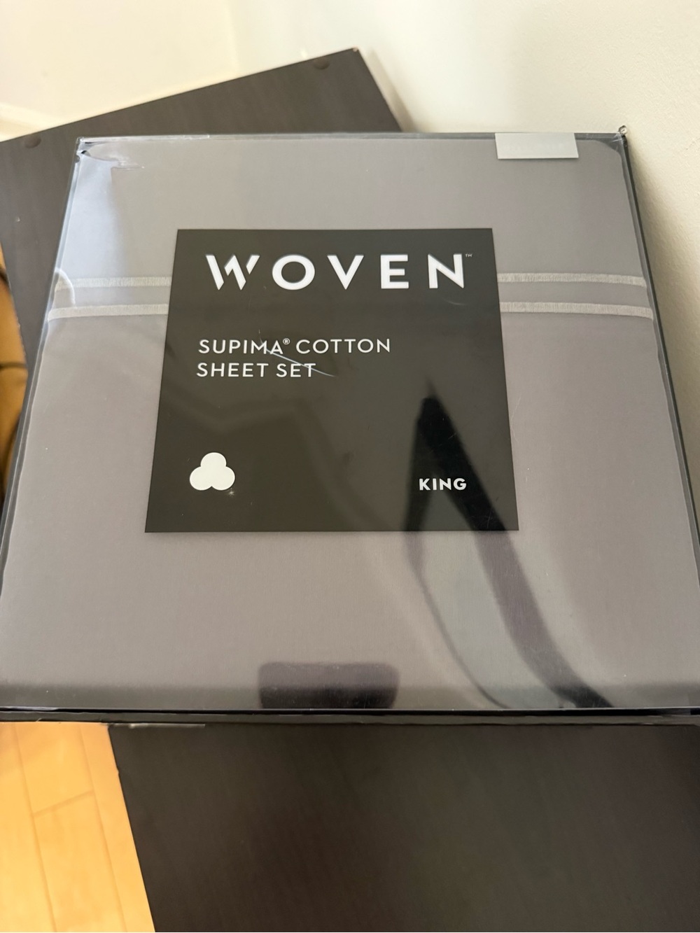 Malouf Woven Supima Cotton King Sheet Set - Gray